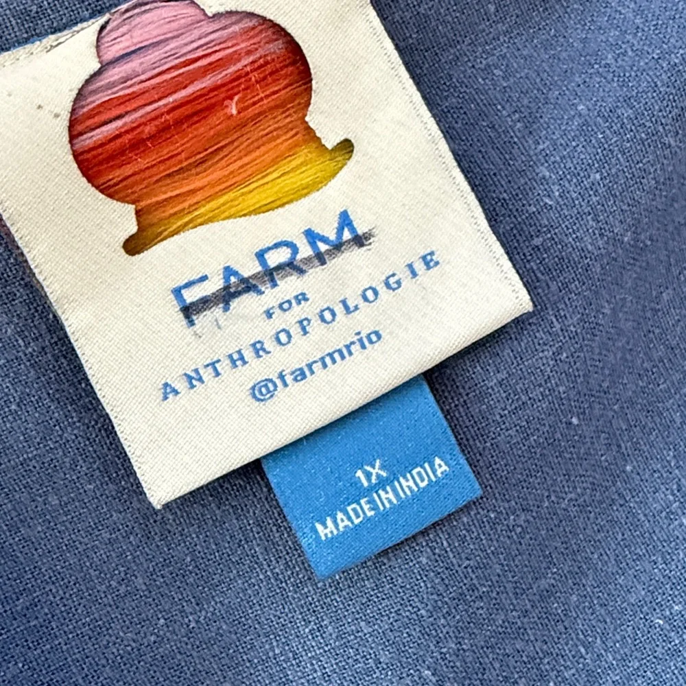 FARM Rio Blue Maxi Dress with White Appliqué - Picture 8 of 8